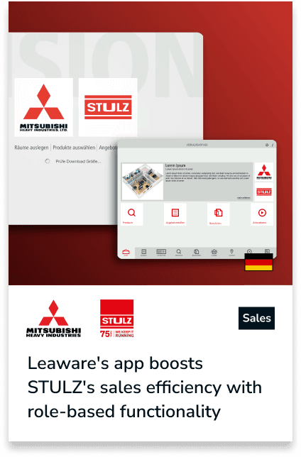 STULZ – sales accelerated with a single application