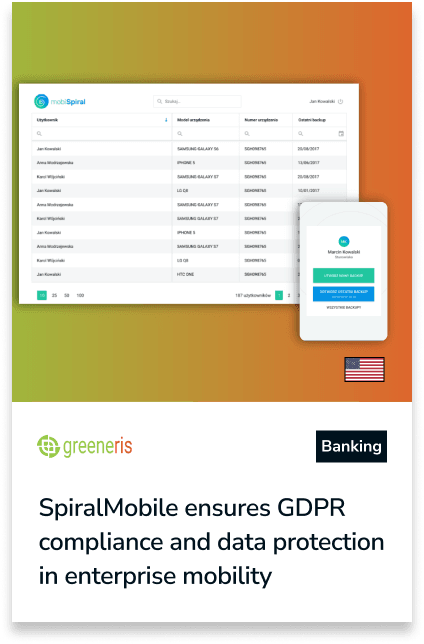 SpiralMobile – secure data backups compliant with GDPR