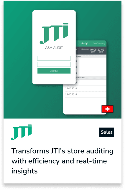 Digital shelf audit – JTI ASM Audit App