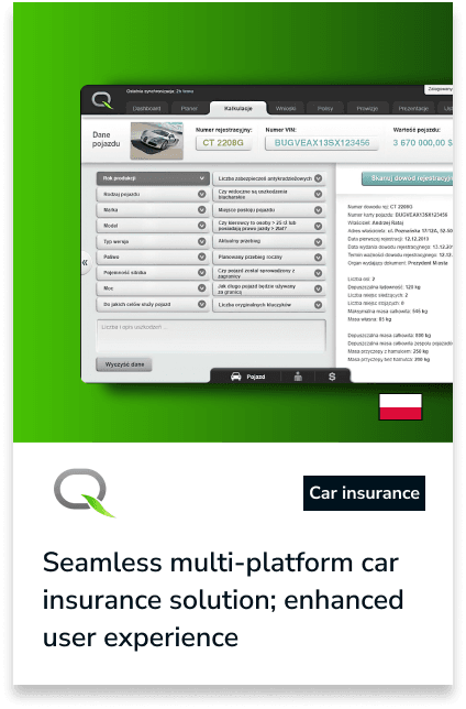 Quasar: multi-platform motor insurance services